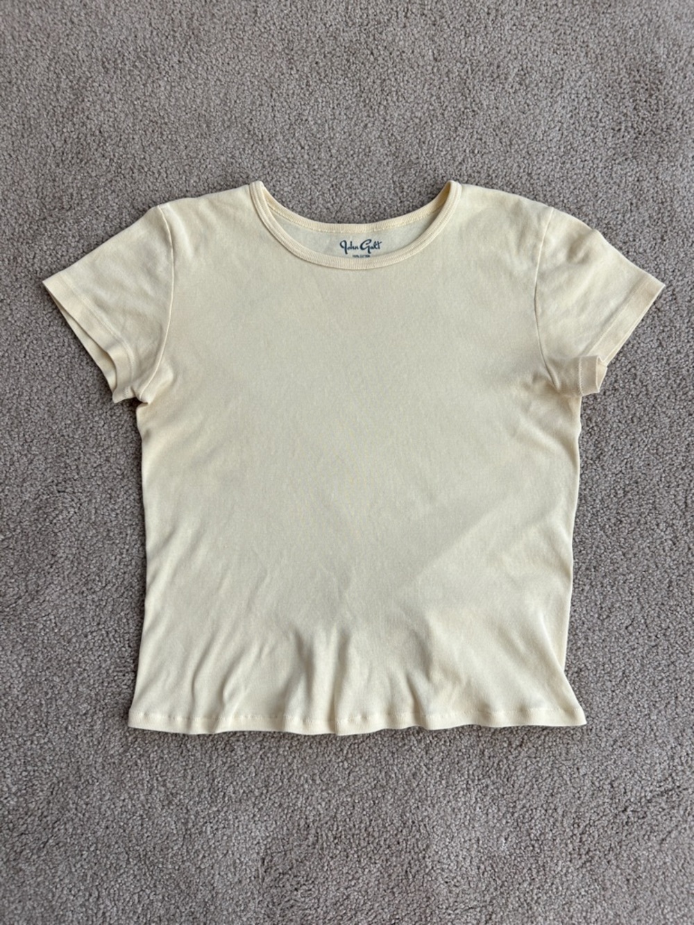 Brandy Melville Pale Yellow Tee